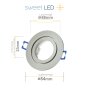 6er Set LED Einbauspots Dimmbar IP44 Bad Chrom Gebürstet | Deckenstrahler 7W Warmweiß 230V