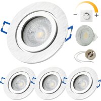 LED Einbaustrahler Bad IP44 | Warmweiß Dimmbar 7W...