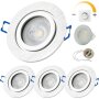 LED Einbaustrahler Bad IP44 | Warmweiß Dimmbar 7W Silber 3er Set