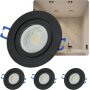 LED Einbaustrahler Bad IP44 | Spots Dimmbar 7W Schwarz 3er Set