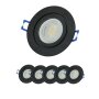 Schwarz Gebürstet LED Einbaustrahler IP44 Dimmbar 6er Set | 230V Spots Decke 7W GU10