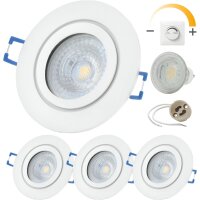 LED Einbaustrahler IP44 Dimmbar | Spot 3er Set GU10 7W...