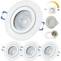 LED Einbaustrahler IP44 Dimmbar | Spot 3er Set GU10 7W 3000K Weiß