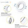 LED Einbaustrahler IP44 Bad Dimmbar 6er Set | Warmweiß 7W | Weiß Matt Alu Spot 230V Ø 68mm