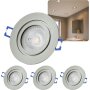 LED Einbaustrahler Bad IP44 | Dimmbar 7W Chrom 3er Set warmweiß