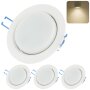 LED Einbaustrahler GX53 230V 8W 4000K | 3er Set Decken Spots