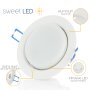 LED Einbaustrahler GX53 230V 8W 4000K | 3er Set Decken Spots