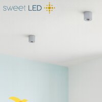 LED Aufbauspot GU10 4er Set | Alu rund schwenkbar...