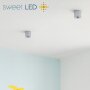 LED Aufbauspot GU10 4er Set | Alu rund schwenkbar Aufbaustrahler