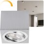 Aufbaustrahler flach eckig silber IP20 5 Watt 3000K dimmbar LED
