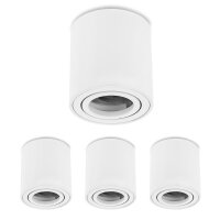 LED Aufbauspot GU10 4er Set weiß matt | rund...