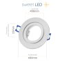 LED Einbaustrahler 5W 230V IP44 | 12er Set GU10 3000K Warmweiß