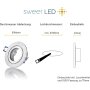LED Einbaustrahler 5W 230V IP44 | 12er Set GU10 3000K Warmweiß