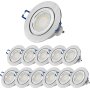 LED Einbaustrahler 5W 230V IP44 | 12er Set GU10 3000K Warmweiß