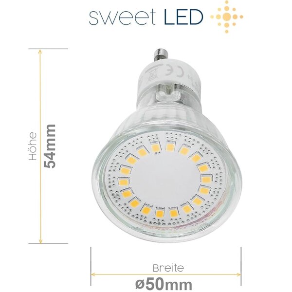 LED Einbaustrahler Bad IP44 - GU10 LED Spots 5W 12er Set - Deckenstrahler in Schwarz