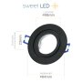 LED Einbaustrahler Bad IP44 - GU10 LED Spots 5W 12er Set - Deckenstrahler in Schwarz