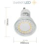 LED Einbaustrahler Bad IP44 - GU10 LED Spots 5W 12er Set - Deckenstrahler in Schwarz