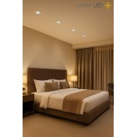 LED Einbaustrahler Glas 7W GU10 230V | 3er Set 3000K...