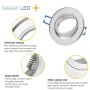 LED Einbaustrahler flach 230V 6er Set | Schwenkbare LED Einbauspots mit austauschbarem 3 CCT LED Modul Deckenspots