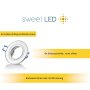 LED Einbaustrahler flach 230V 6er Set | Schwenkbare LED Einbauspots mit austauschbarem 3 CCT LED Modul Deckenspots