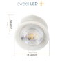 Einbaustrahler Flach LED dimmbar 5 Watt neutralweiß weiß schwenkbar Sparpack