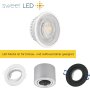 LED Einbaustrahler flach 230V 3er Set | Schwenkbar LED Deckenspots mit austauschbarem 3 CCT LED Modul 5W Silber