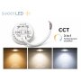 LED Einbaustrahler flach 230V 3er Set | Schwenkbar LED Deckenspots mit austauschbarem 3 CCT LED Modul 5W Silber