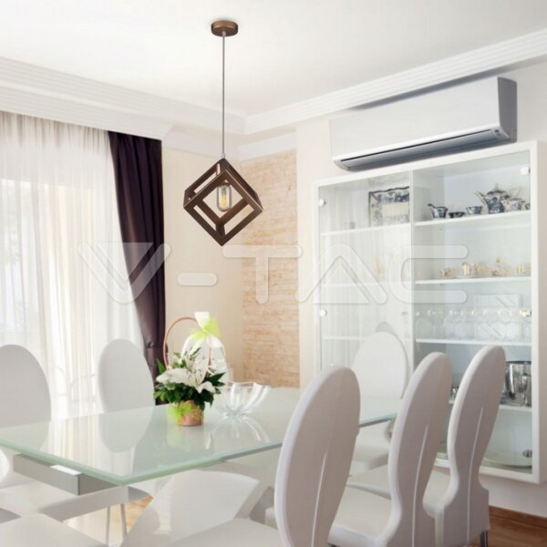 Pendelleuchte Quadrat Champagner Gold E27 VT-7161