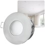 IP54 Einbaurahmen Bad | LED Spots Chrom Gebürstet Alu Ø75mm