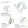 LED Einbaustrahler IP44 Weiß | 12er Set GU10 5W 3000K Warmweiß Bad