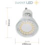 LED Einbaustrahler IP44 Weiß | 12er Set GU10 5W 3000K Warmweiß Bad