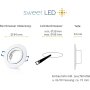 LED Einbaustrahler IP44 Weiß | 12er Set GU10 5W 3000K Warmweiß Bad