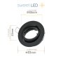 Einbauspots LED 230V - Einbaurahmen Schwarz Matt Schwenkbar mit Bajonettverschluss GU10 - LED Einbaustrahler