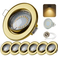 LED Einbaustrahler GU10 | LED Einbauspots 230V 6er Set...