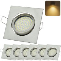 LED Einbaustrahler 6er Set 3,5W Flach | 230V...