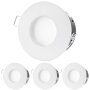 IP54 Einbaurahmen Bad GU10 | 4er Set Weiß Matt Aluminium