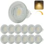12er Sparpack GU10 LED Lampe Dimmbar 7W Warmweiß (3000K) 530lm | LED Deckenleuchte 230V