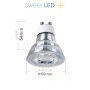 12er Sparpack GU10 LED Lampe Dimmbar 7W Warmweiß (3000K) 530lm | LED Deckenleuchte 230V