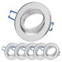 Led Einbaustrahler Flach - Deckenspots Aluminium Gebürstet Schwenkbar GU10 - LED Deckenleuchte 6er Sparpack