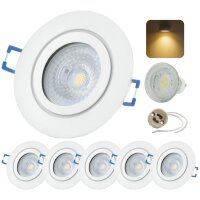 Sparpack Einbaustrahler Bad LED Aluminium IP44 GU10 7W...
