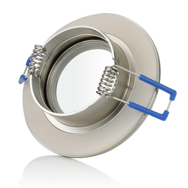 LED Einbaustrahler für Badezimmer IP44 - Deckenspots Aluminium Chrom Gebürstet GU10 - Sparpack 4er SET