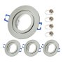 Bad Einbaurahmen Chrom IP44 4er Set | 230V Alu mit GU10 Fassung