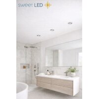 Einbaurahmen IP44 Bad Alu Gebürstet | 4er Set GU10...