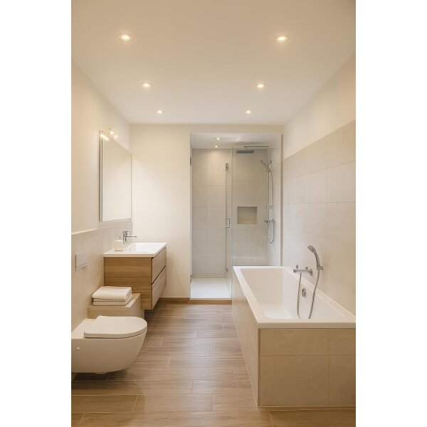 LED Einbaustrahler IP44 Weiß | GU10 7W 3000K Warmweiß Bad 230V