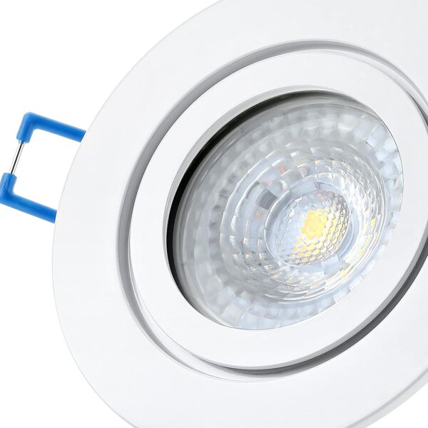 LED Einbaustrahler IP44 Weiß | GU10 7W 3000K Warmweiß Bad 230V