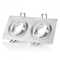 Doppel Led Einbaurahmen ohne Leuchtmittel - 2x GU10...