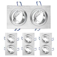 Doppel Led Einbaurahmen ohne Leuchtmittel - 2x GU10...