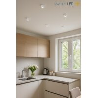 LED Aufbauspots 4er Set Schwenkbar | Weiß 5W...