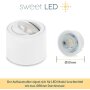 LED Aufbauspots 4er Set Schwenkbar | Weiß 5W Warmweiß 230V