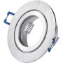LED Einbaustrahler IP44 Silber | GU10 7W Warmweiß Bad Spot